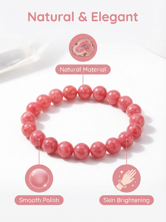 Natural Rhodonite Beaded Bracelet