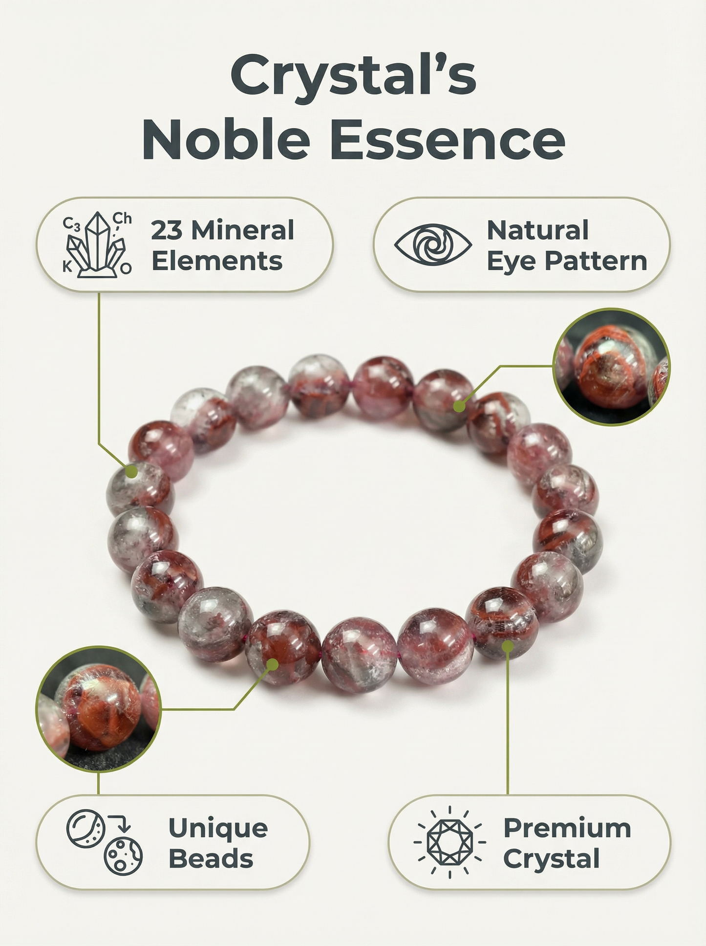 Natural Aurora 23 Crystal Bracelet