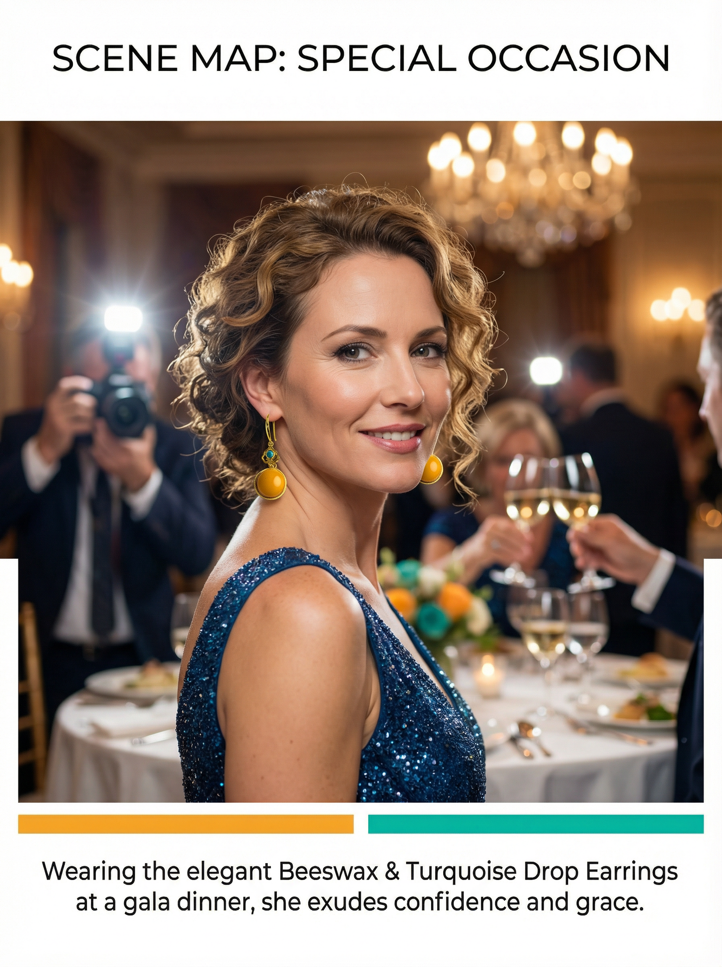 Elegant Natural Amber Turquoise Hook Earrings- 925 Sterling Silver Setting