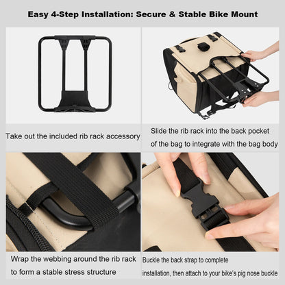 Safe Ride Pet Handlebar Bag | For Small Dogs & Cats