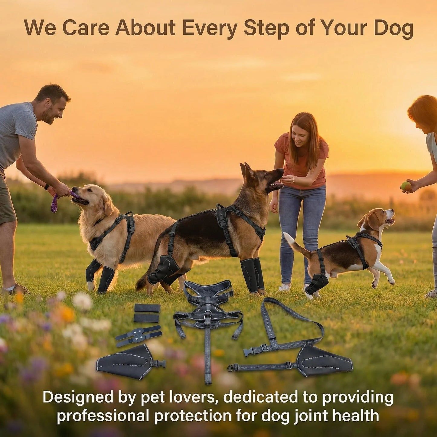 Dog Knee Brace for ACL Recovery – Adjustable Hind Leg Support