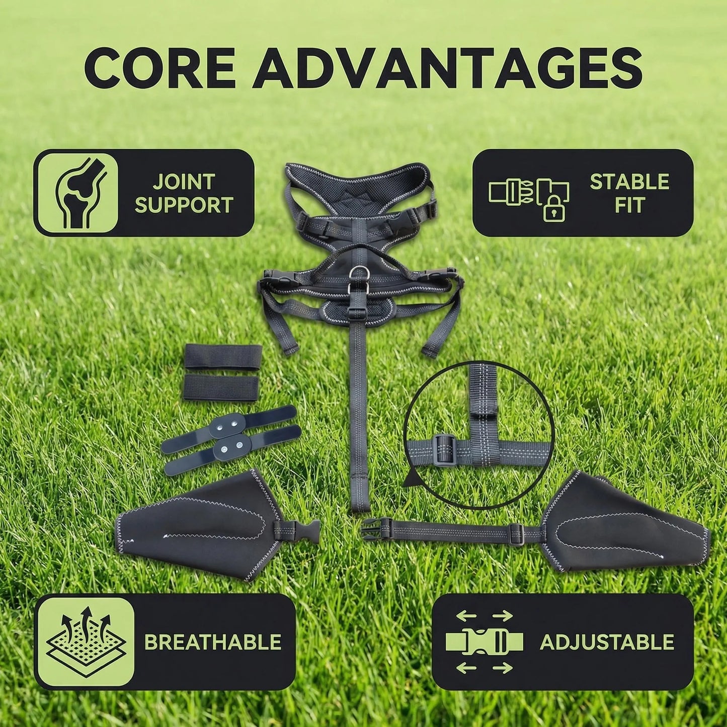 Dog Knee Brace for ACL Recovery – Adjustable Hind Leg Support