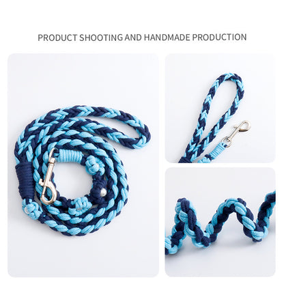 Hand-Woven Floral P-Style Dog Leash