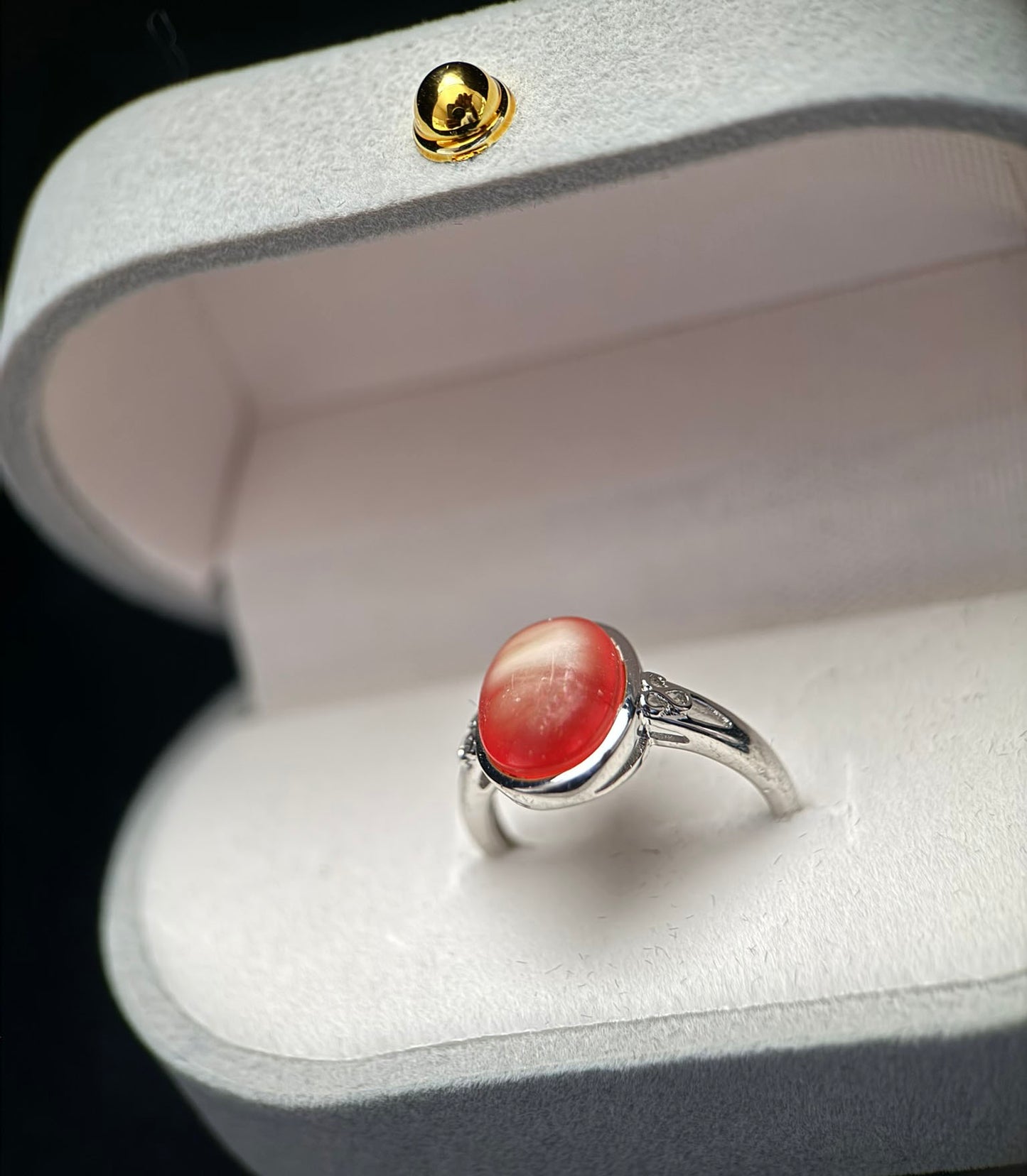 Natural Amber Ring with Copper Setting