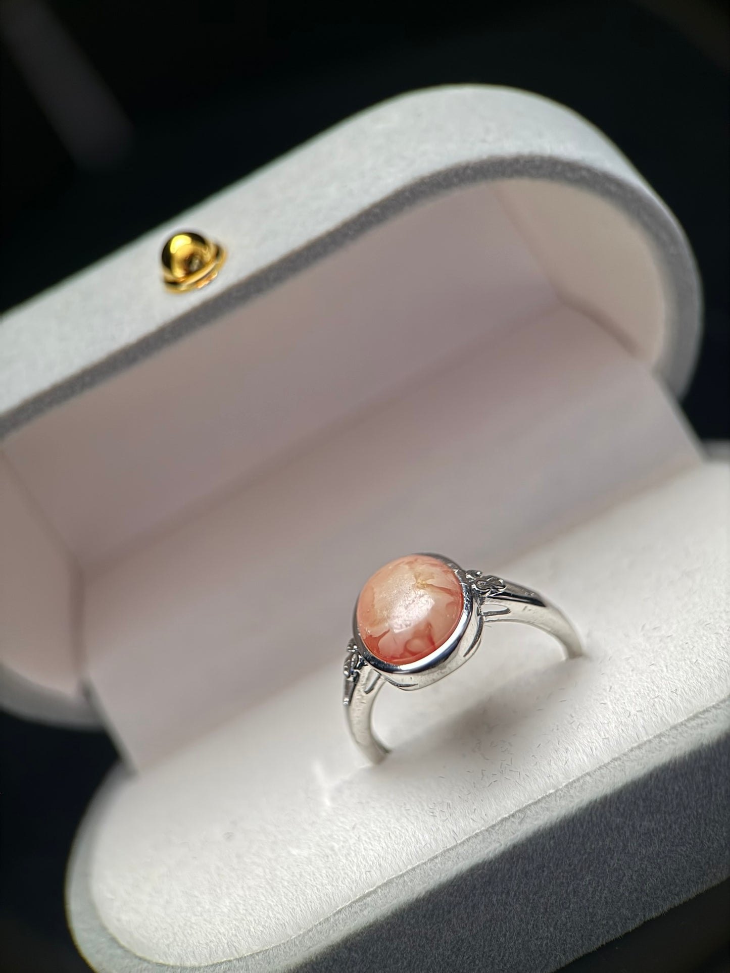Natural Amber Ring with Copper Setting