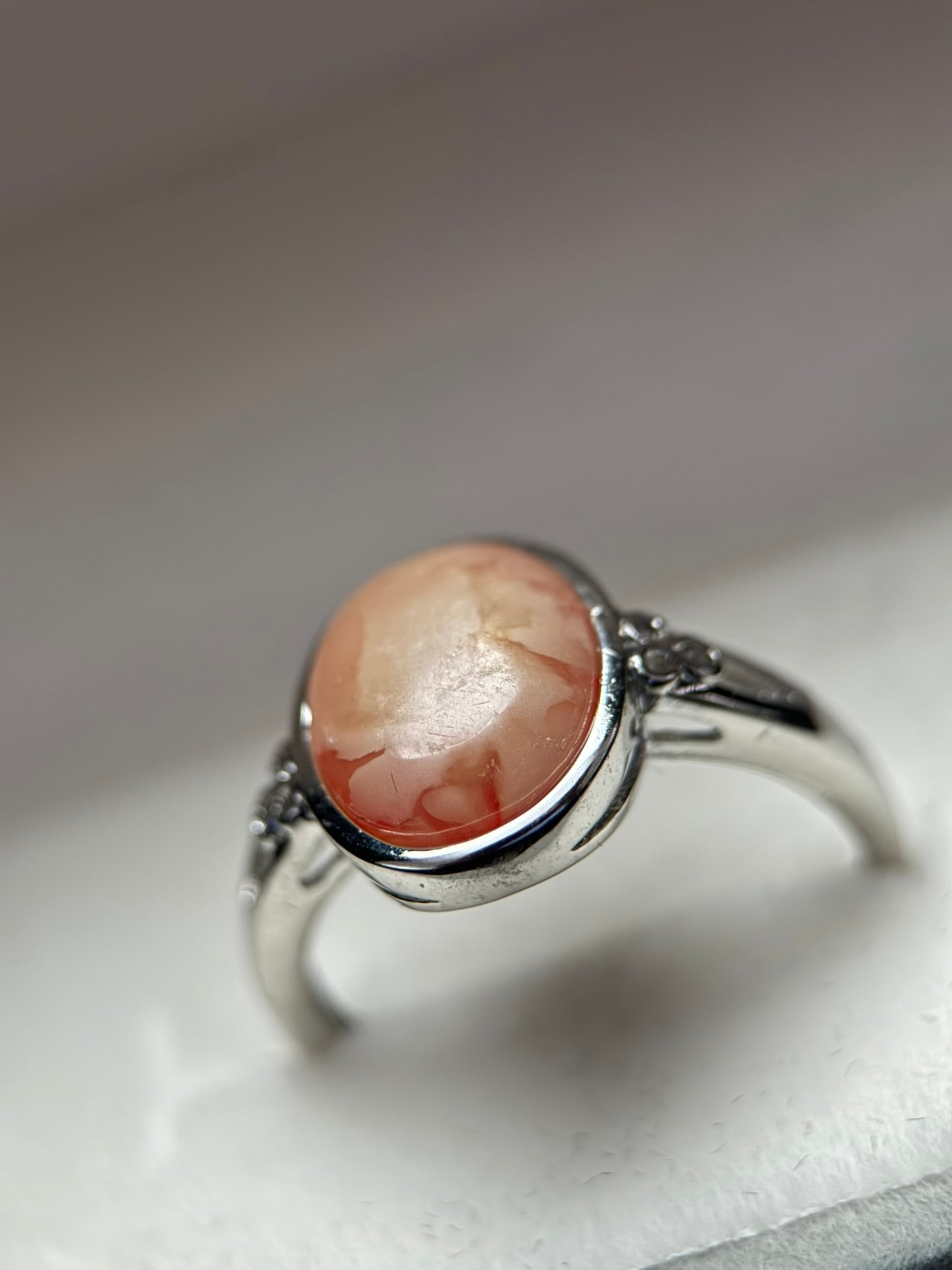 Natural Amber Ring with Copper Setting