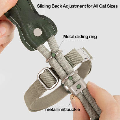 Leather Rope Cat Harness & Leash