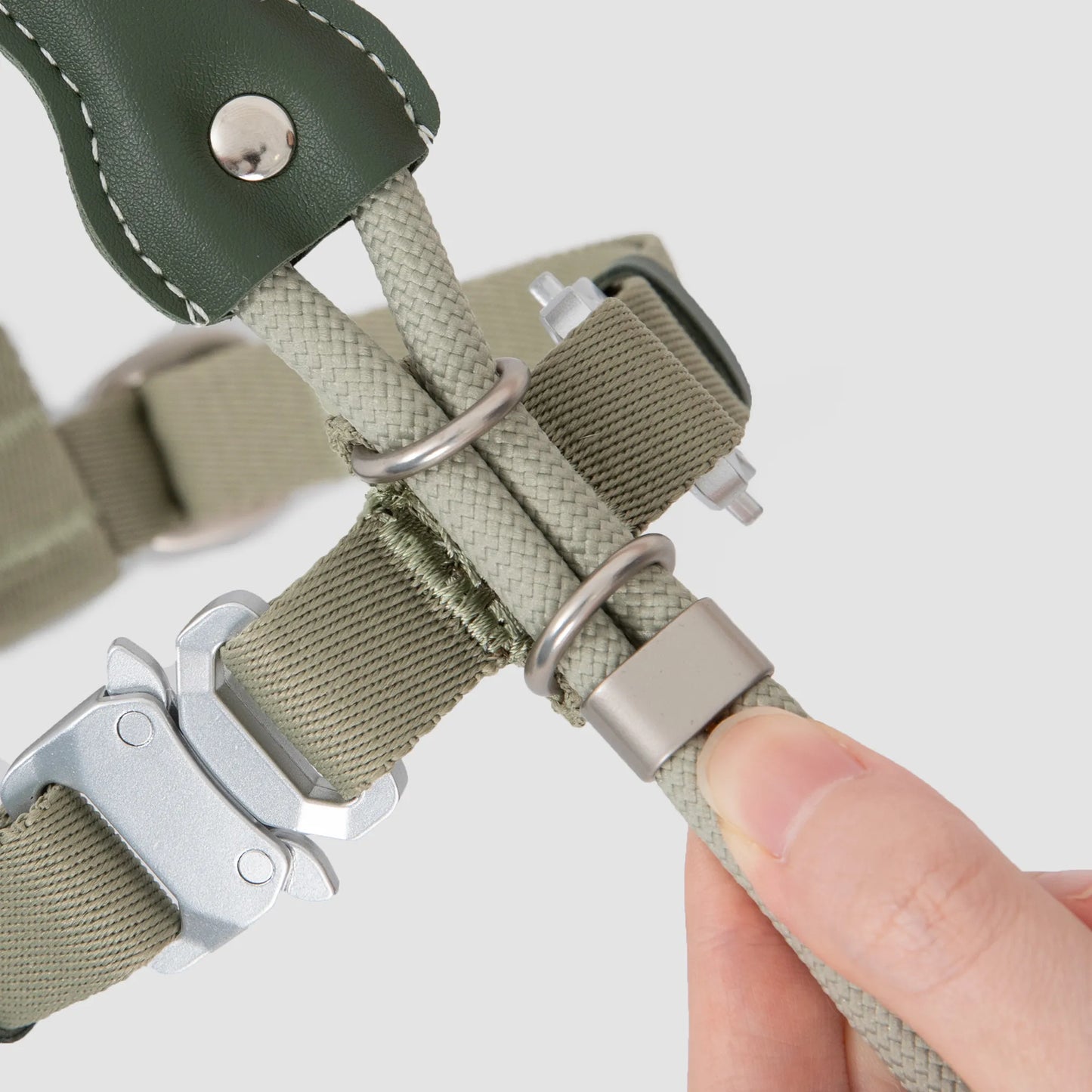 Leather Round Rope Dog Harness