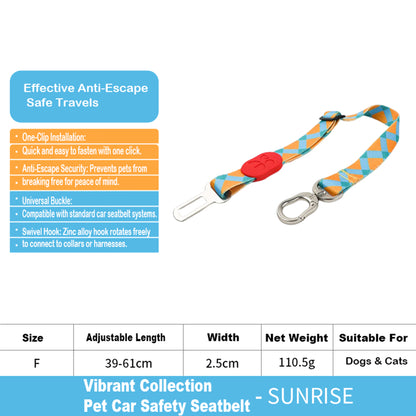 Vibrant Collection Pet Car Safety Seatbelt